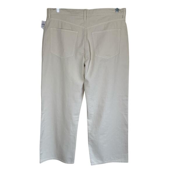 GAP Plus Size 33R Low Stride Relaxed Wide Leg Jeans in Birch Ivory Casual NWT - Picture 7 of 16